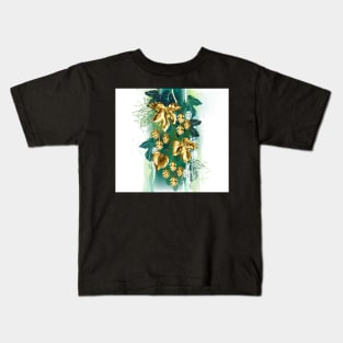 Golden Hops on Green Paint Kids T-Shirt